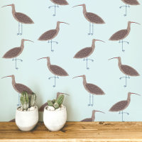 Curlew Bird Coastal Pattern