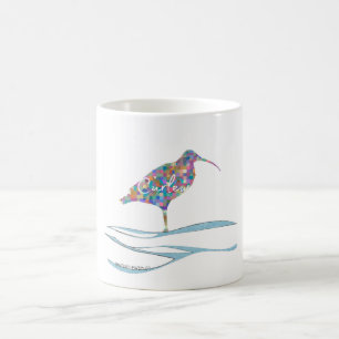 Curlew Multi Colour Stylised Modern  Coffee Mug