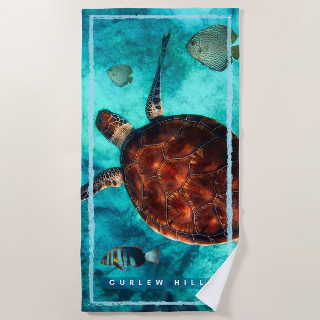 Curlew Turtle Beach Towel (Front)