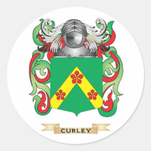Curley Coat of Arms Classic Round Sticker