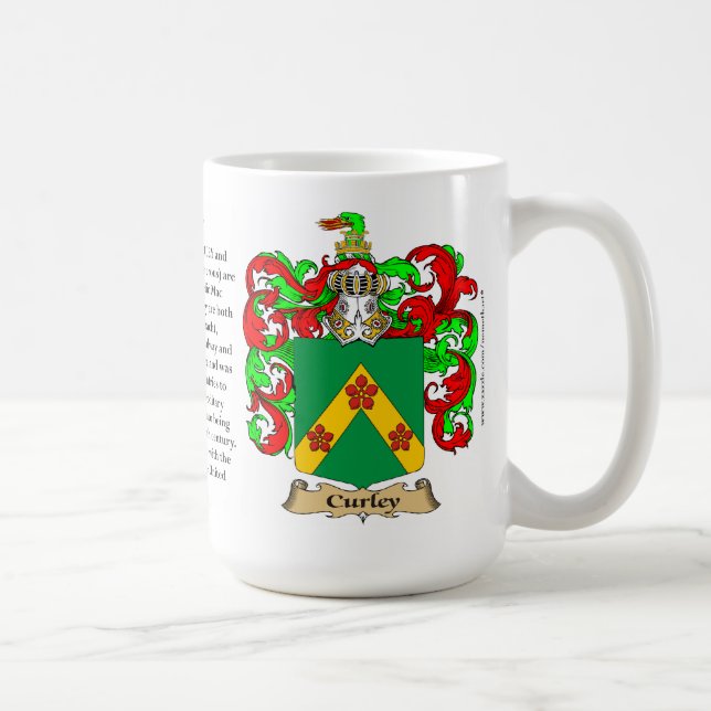 Curley, the Origin, the Meaning and the Crest Coffee Mug (Right)
