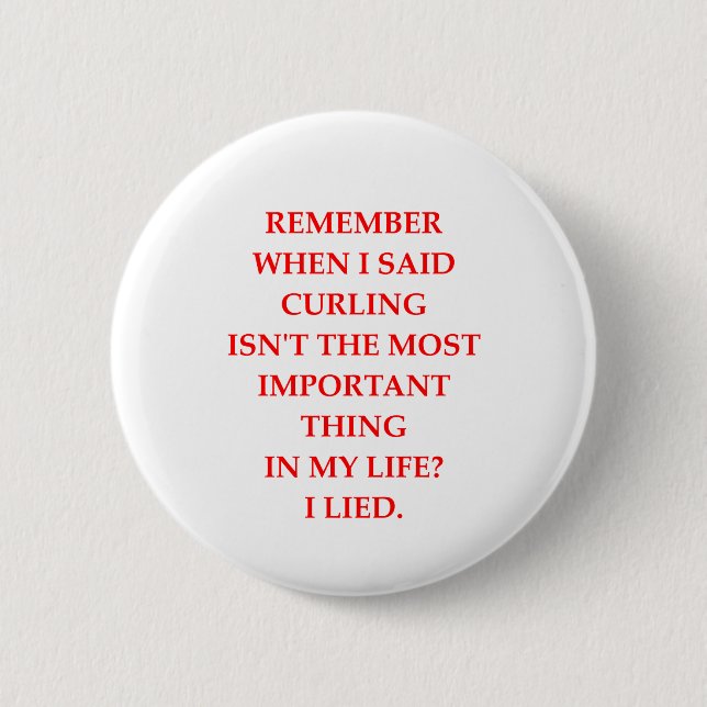 CURLING 6 CM ROUND BADGE (Front)