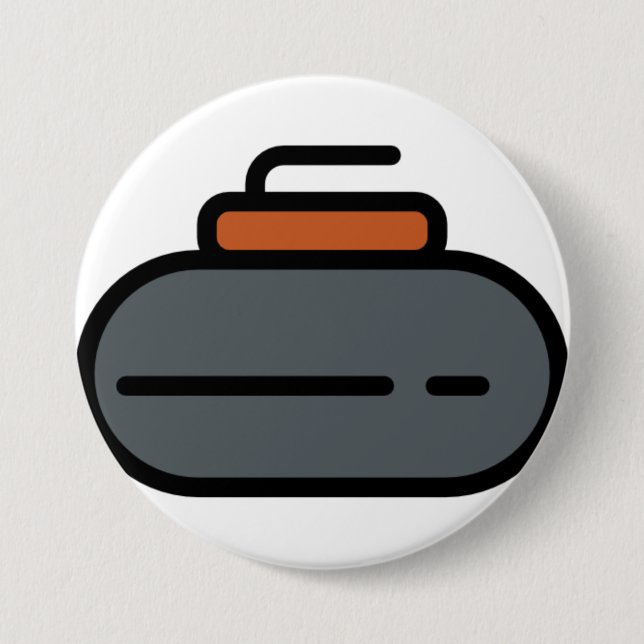 curling 7.5 cm round badge (Front)