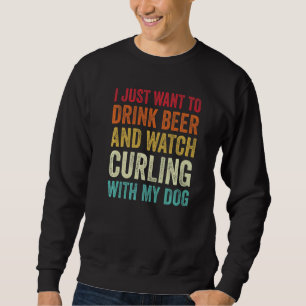 Curling And My Dog Curling Fan Sweatshirt