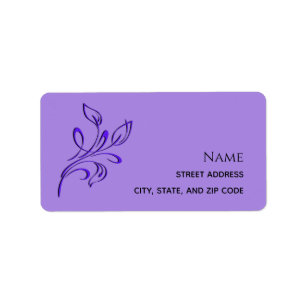 Curling Branch Wedding Labels