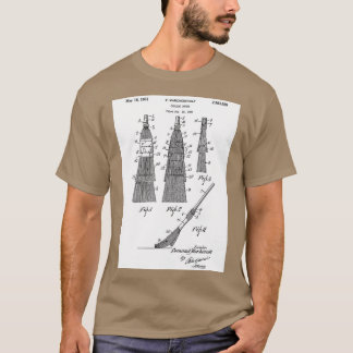 Curling Broom Patent Art Industrial Print Vintage  T-Shirt