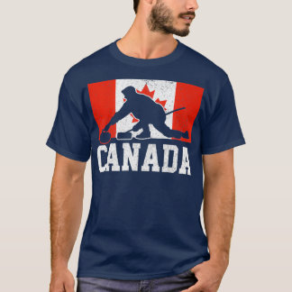 Curling Canada  Canadian Flag Winter Sports Fan T-Shirt
