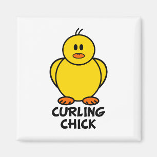 Curling Chick Magnet