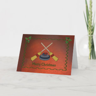 Curling Christmas Holiday Card