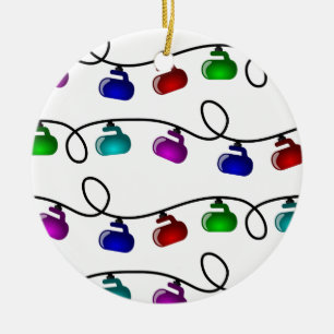 Curling Christmas Lights Ornament