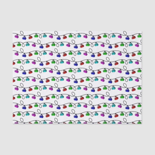 Curling Christmas Lights Tissue Paper (Front)