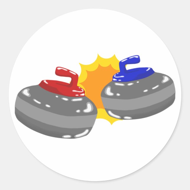 Curling Classic Round Sticker (Front)