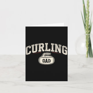 Curling dad father's day retro vintage  card