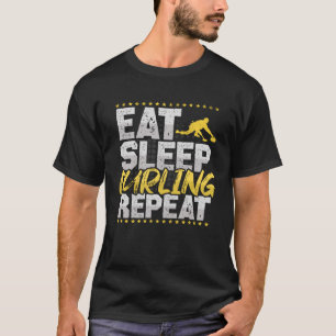 Curling Eat Sleep Repeat Ice Cream Sport Hobby Cur T-Shirt