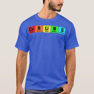 Curling Elementary Periodic Table Funny Curling T-Shirt