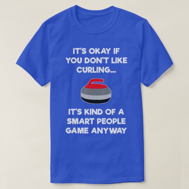 Curling  Gift - Funny Player Smart 2  T-Shirt (Design Front)