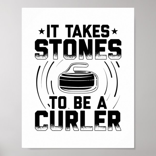 Curling Gift Ideas | Wintersport Curl Ice Sports Poster (Front)