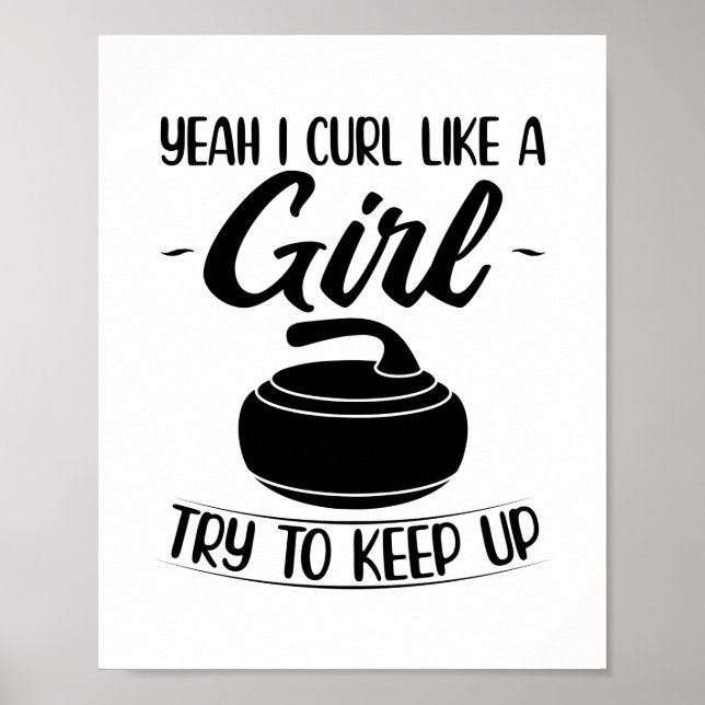 Curling gifts for girls | Curler Sports Team Coach Poster (Front)