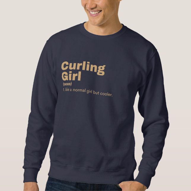 Curling  Girl - Curling  Sweatshirt (Front)