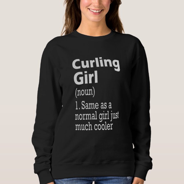 Curling Girl Sweatshirt (Front)