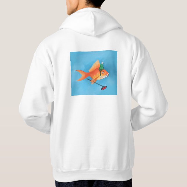 Curling Goldfish (back) Hoodie (Back)