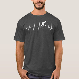 Curling heartbeat stick sport stick shooting pulse T-Shirt