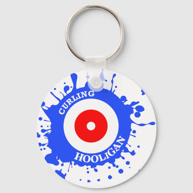 Curling Hooligan Key Ring (Front)