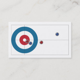 Curling house and rocks business cards