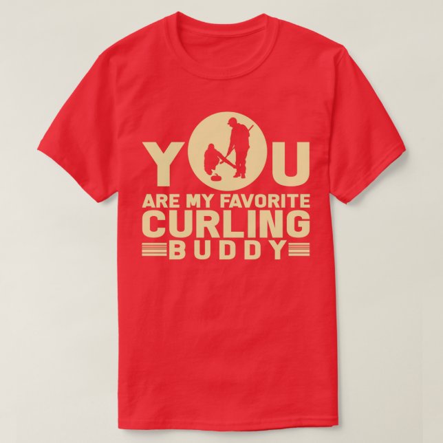 Curling ice curling stones broom tournament gift 5 T-Shirt (Design Front)