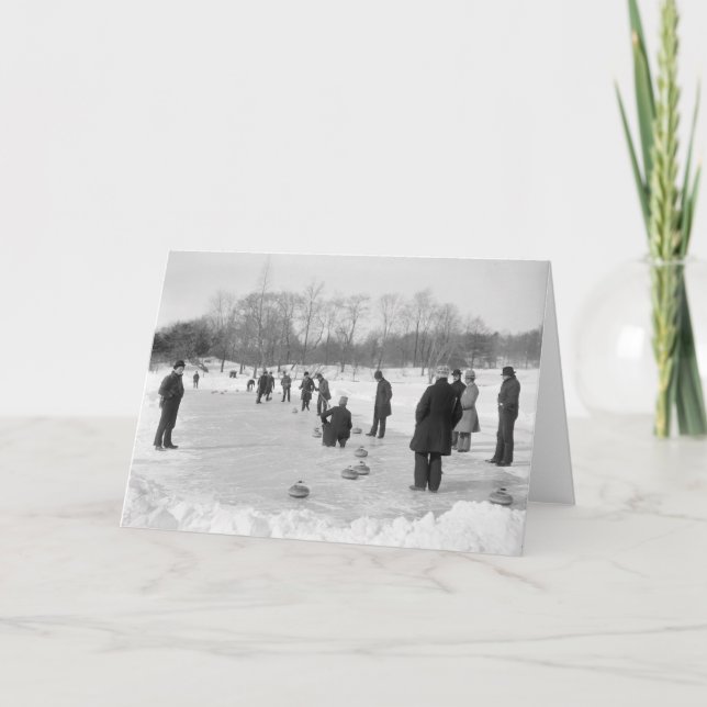 Curling in Central Park, 1906 Card (Front)