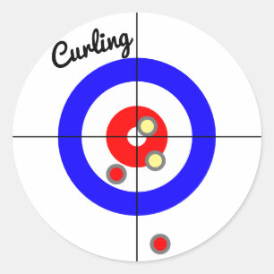 Curling is fun classic round sticker