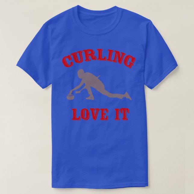 curling love curling curling 1 T-Shirt (Design Front)