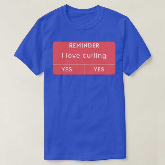curling lover curling funny curling T-Shirt (Design Front)