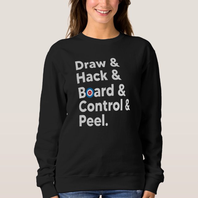 Curling Meme Draw Hack Board Control Peel Curling Sweatshirt (Front)