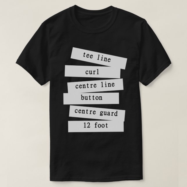 Curling modern stripe design T-Shirt (Design Front)