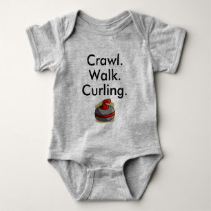 Curling Newborn Gift, Winter Sports Baby Bodysuit