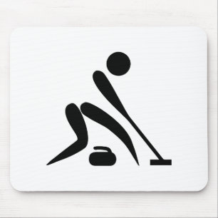 Curling Pictogram Mouse Pad
