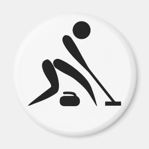 Curling Pictograph Magnet