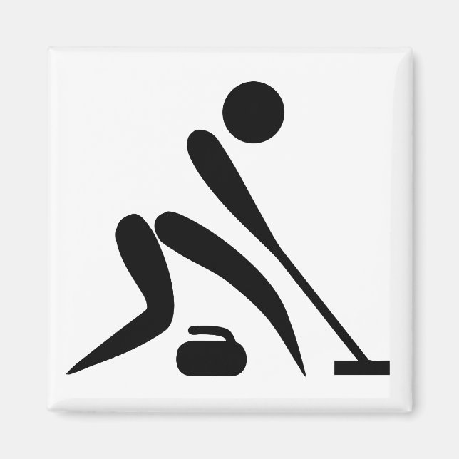 Curling Pictograph Magnet (Front)