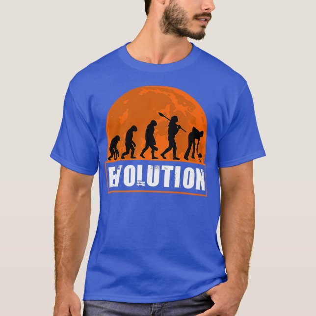 Curling Player Funny Curler Human Evolution T-Shirt (Front)