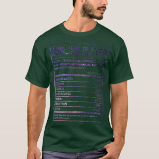 Curling Player Funny Curling Nutrition Label 1 T-Shirt