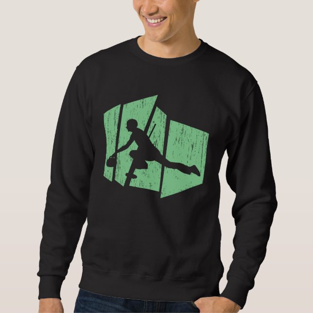 Curling Player wintersport Sweatshirt (Front)
