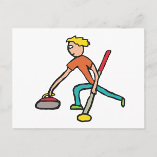 Curling Postcard