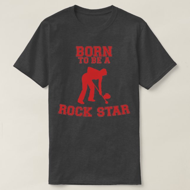 Curling Proverbs Rock Star T-Shirt (Design Front)