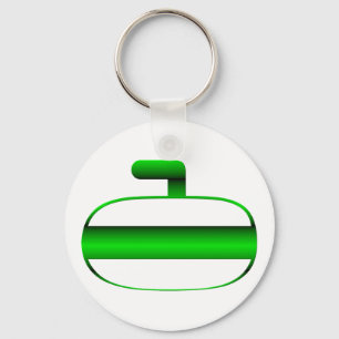 Curling rock key ring