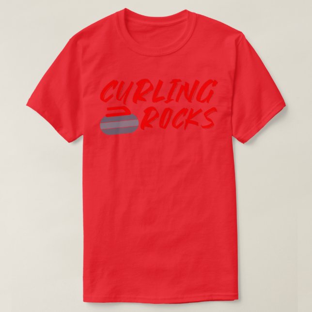 Curling Rocks 12 T-Shirt (Design Front)