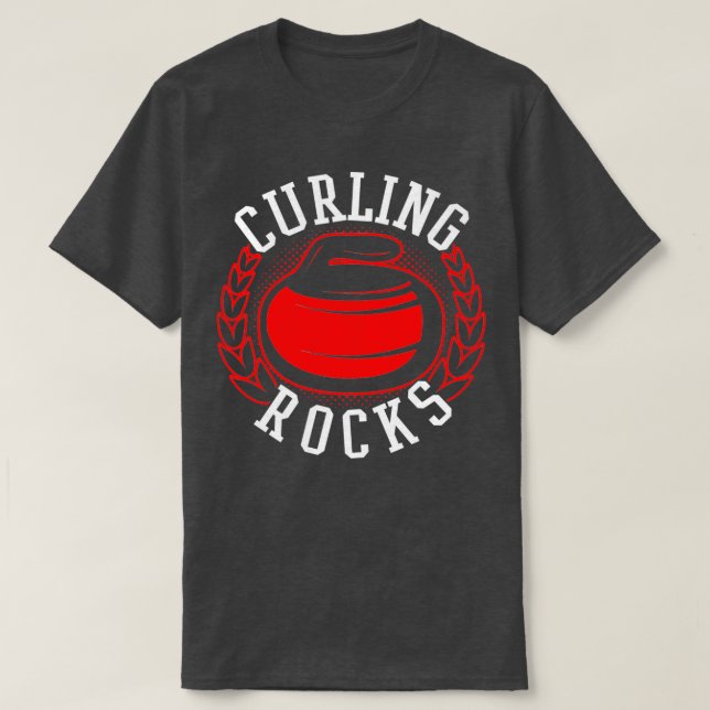 Curling Rocks 8 T-Shirt (Design Front)