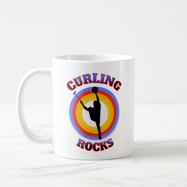 Curling Rocks Coffee Mug (Left)