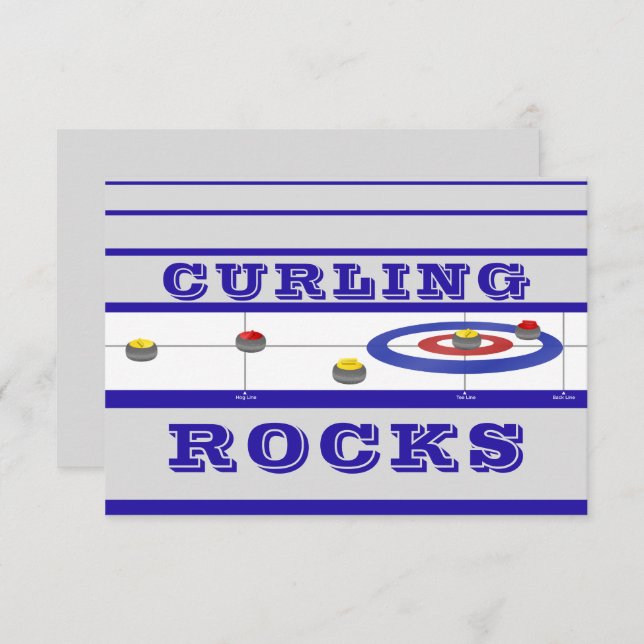 Curling Rocks Invitation (Front/Back)
