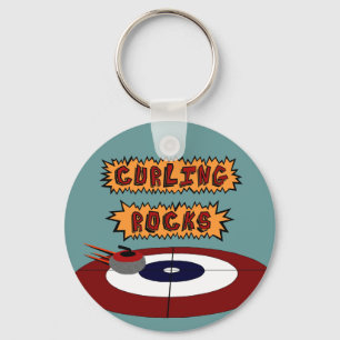 Curling Rocks Key Ring